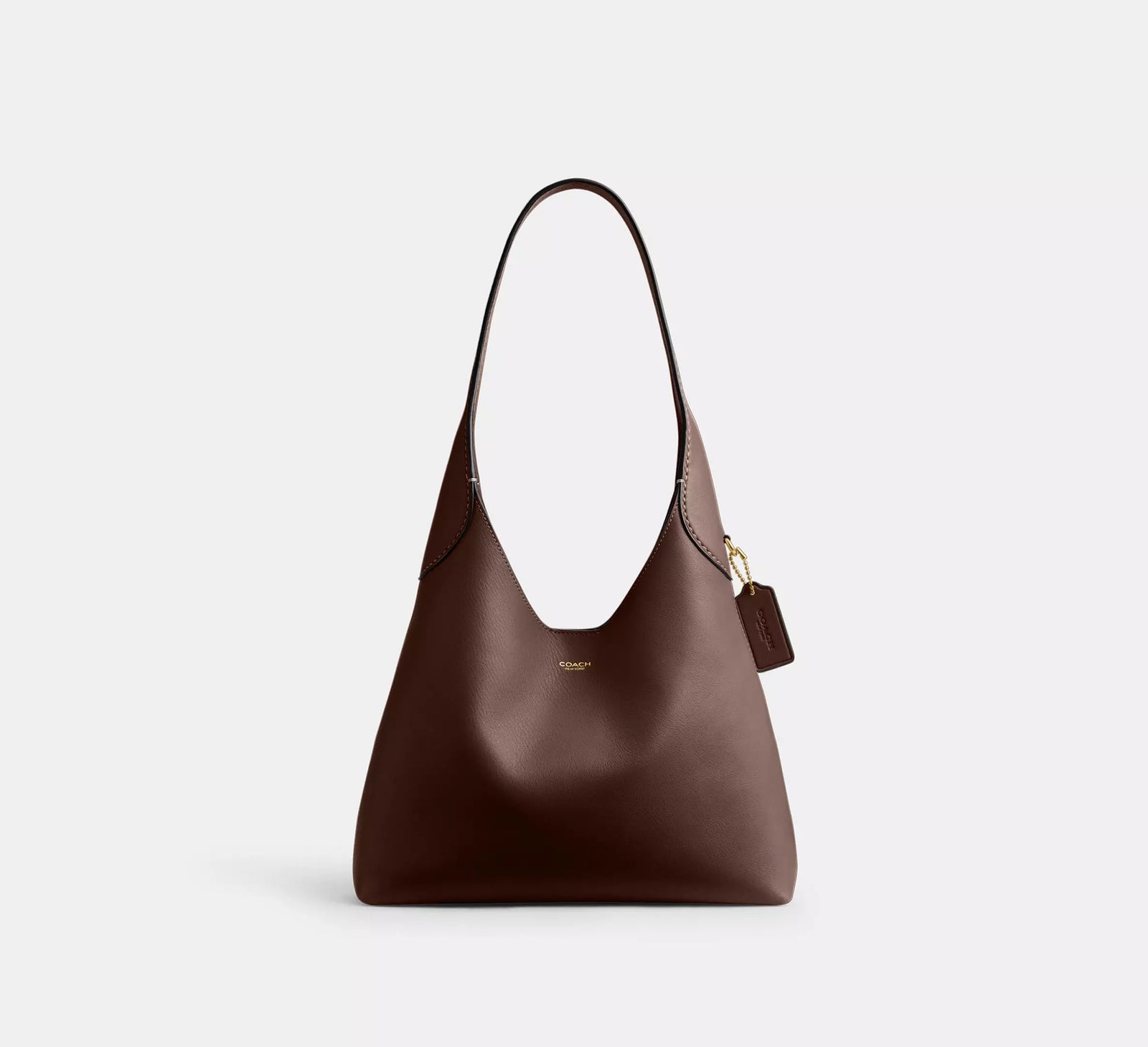Brooklyn Shoulder Bag 28 - Maple/Brass/Natural Grain Leather