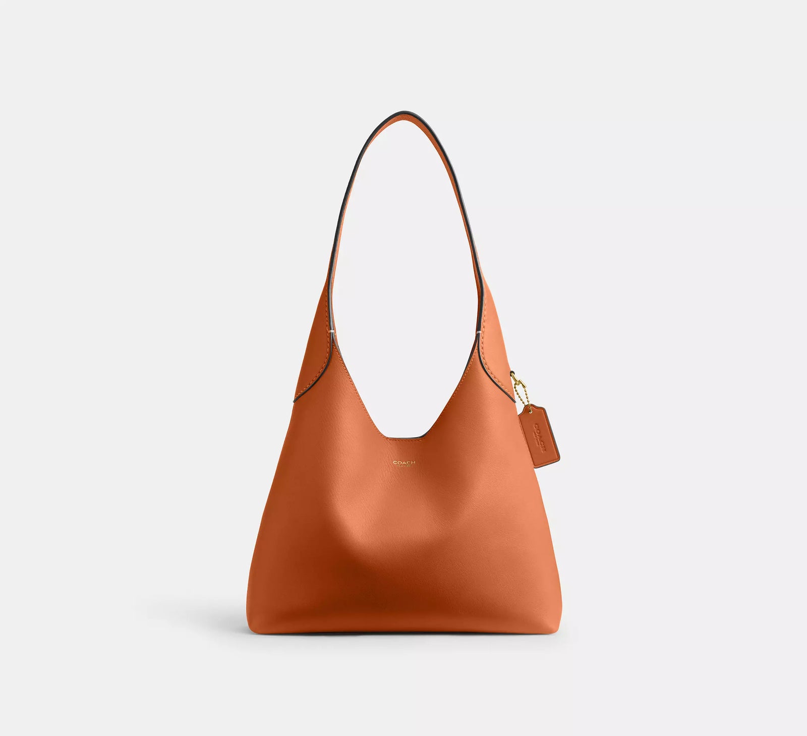 Brooklyn Shoulder Bag 28 - Toffee/Brass/Natural Grain Leather