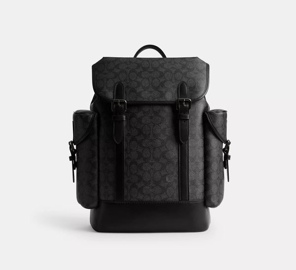 Coach Hitch Backpack In Signature Canvas - Charcoal