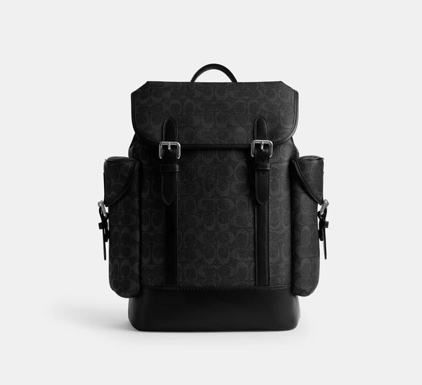 Coach Hitch Backpack In Signature Canvas - Black Signature