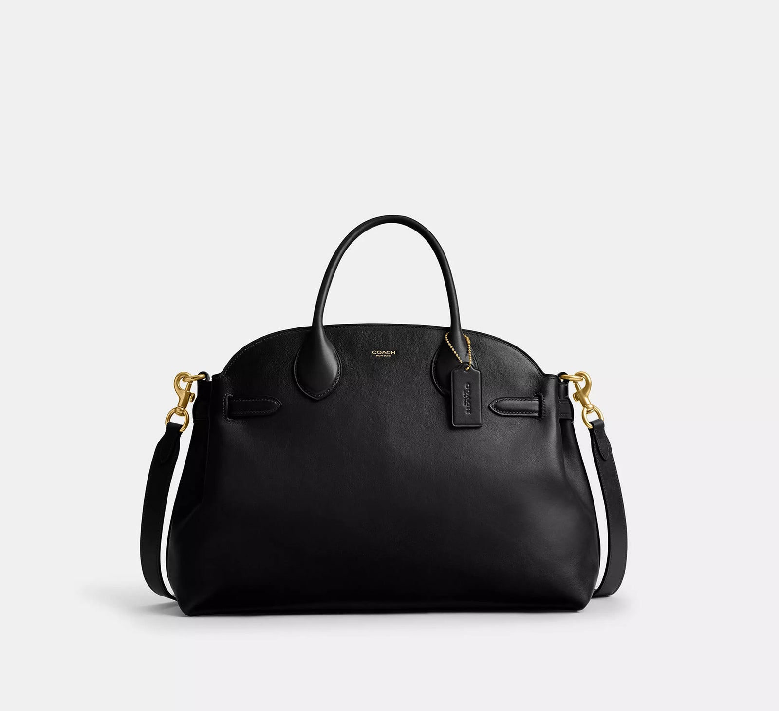 Coach Soft Empire Carryall Bag 40 - Black/Brass/Smooth Leather