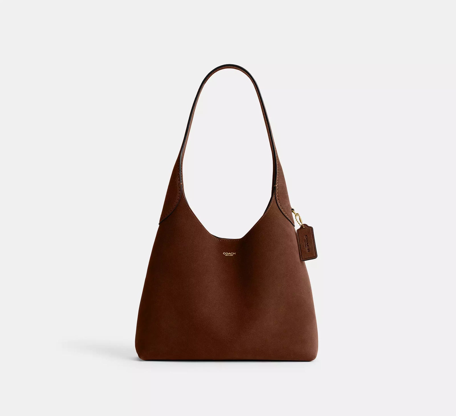 Coach Brooklyn Shoulder Bag 28 - Warm Brown/Brass/Suede