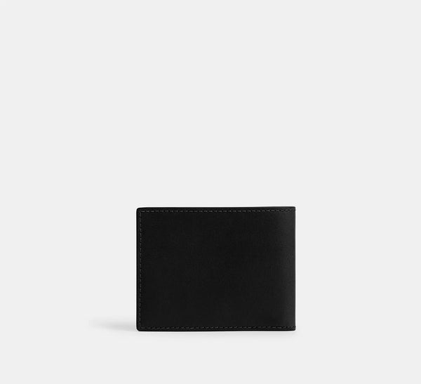 Coach Slim Billfold Wallet - Black/Smooth Leather