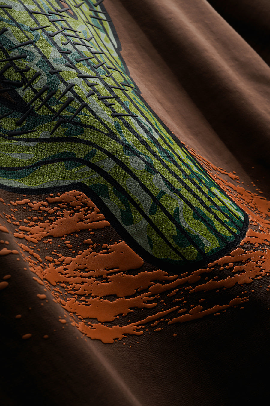 Monkbreed Oversized Brown T-Shirt - Prickly Pear