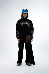 Kathnbenz Oversized Black Hoodie - Hier of Light