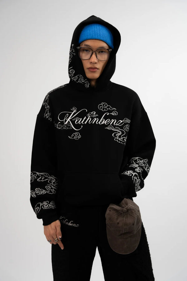 Kathnbenz Oversized Black Hoodie - Hier of Light