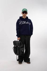 Kathnbenz Oversized Blue Hoodie - Verbal Sin