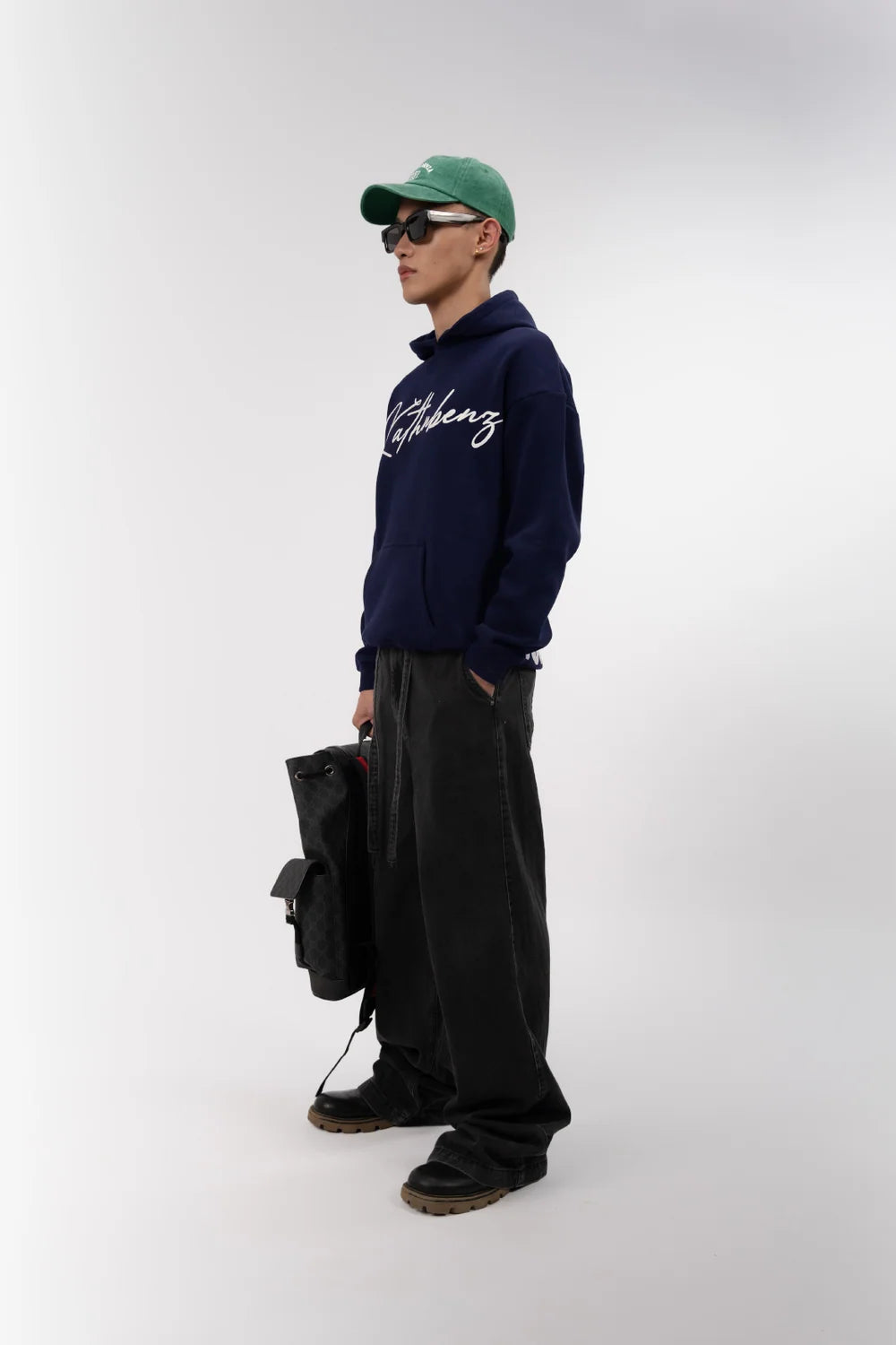 Kathnbenz Oversized Blue Hoodie - Verbal Sin