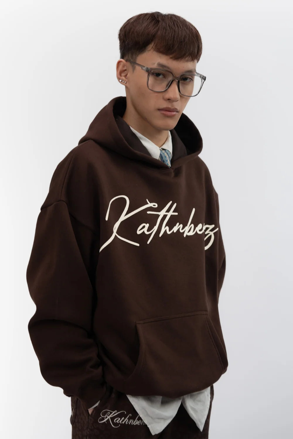 Kathnbenz Oversized Brown Hoodie - Verbal Kiss