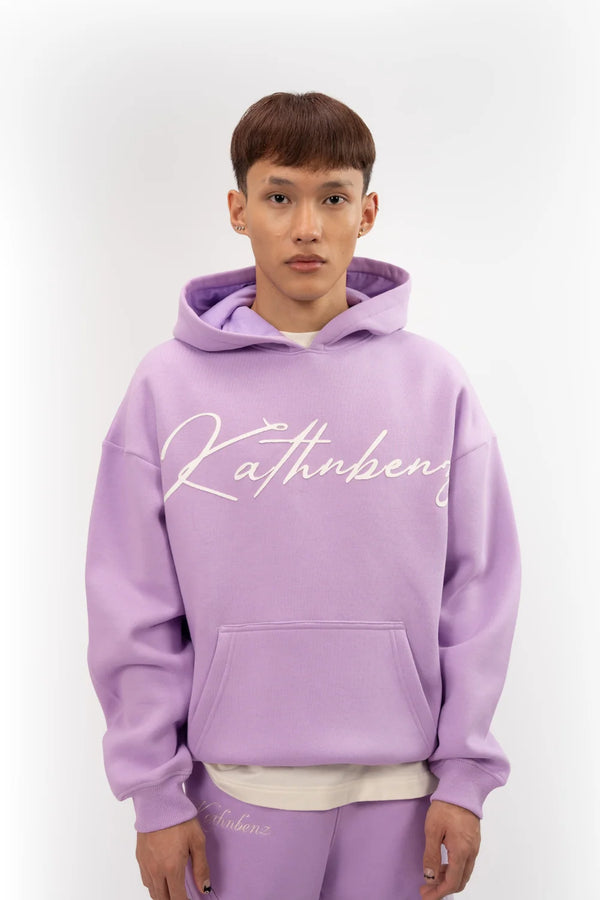 Kathnbenz Oversized Lavender Hoodie - Verbal Flame