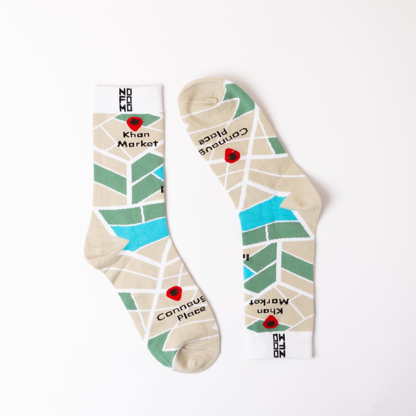 NoFoMo Crew Length Socks Delhi Map