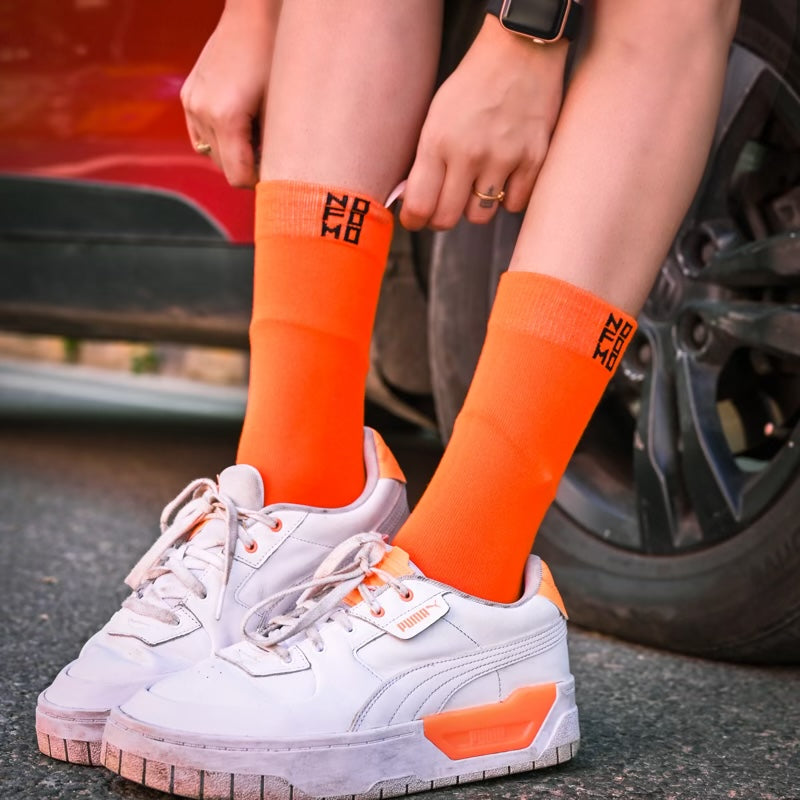 NoFoMo Crew Length Socks Orange