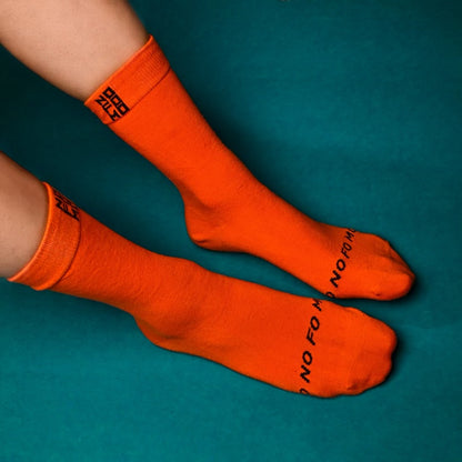 NoFoMo Crew Length Socks Orange