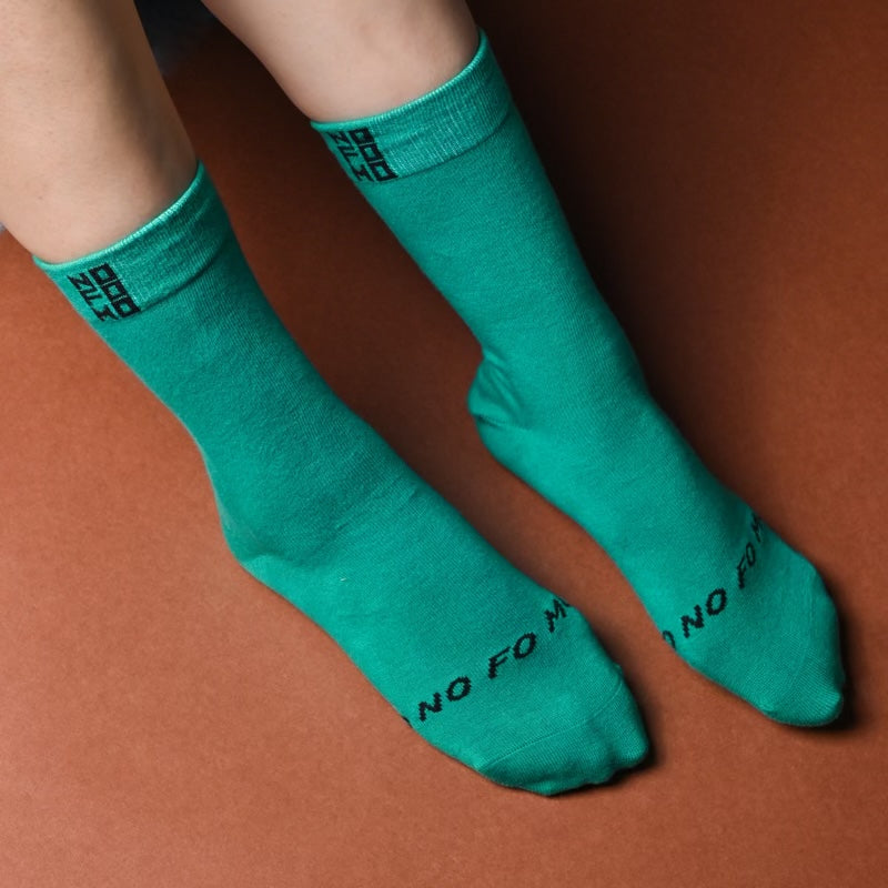 NoFoMo Crew Length Socks Green