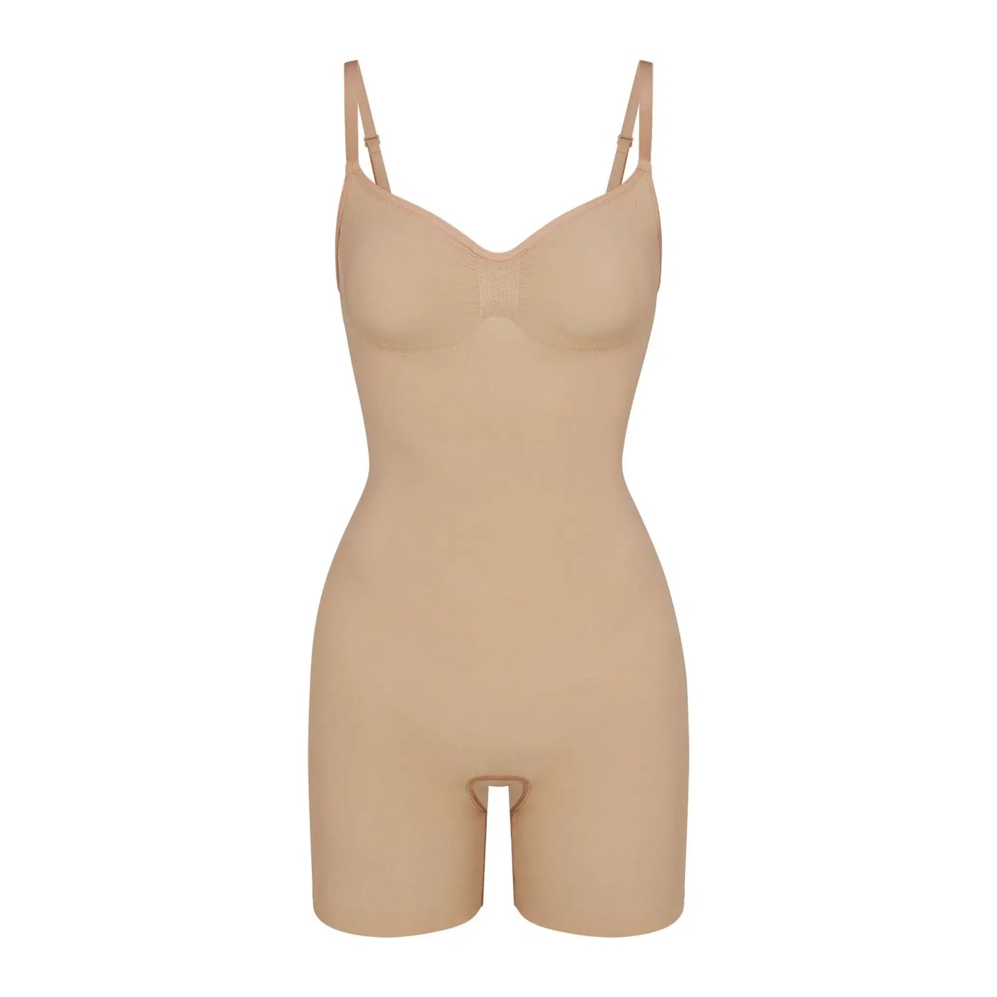 Skims Seamless Sculpt Mid Thigh Bodysuit Clay