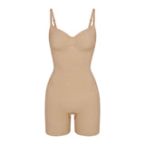 Seamless Sculpt Mid Thigh Bodysuit Clay