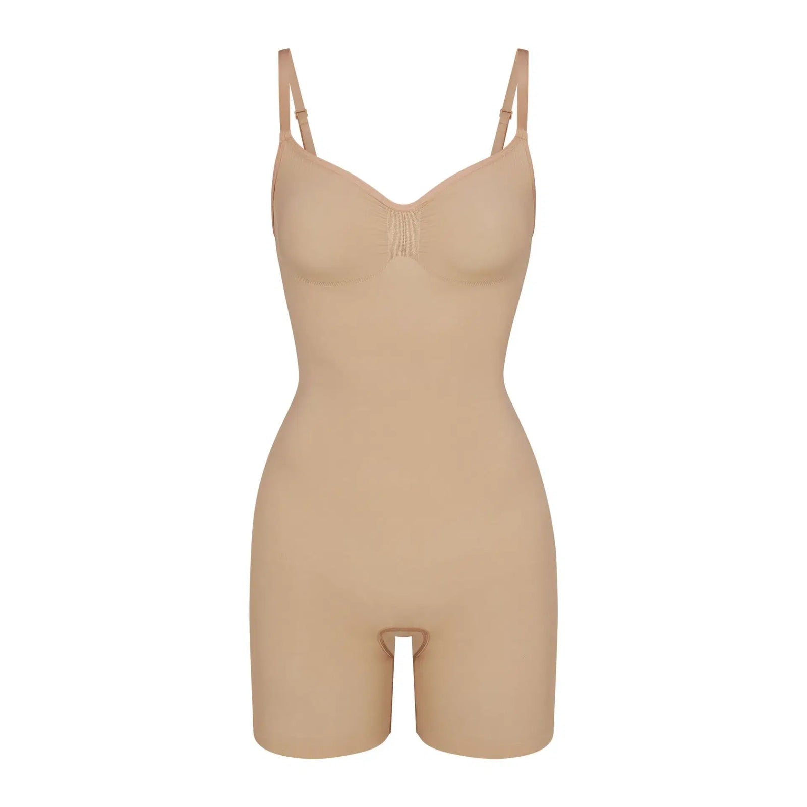 Skims Seamless Sculpt Mid Thigh Bodysuit Clay