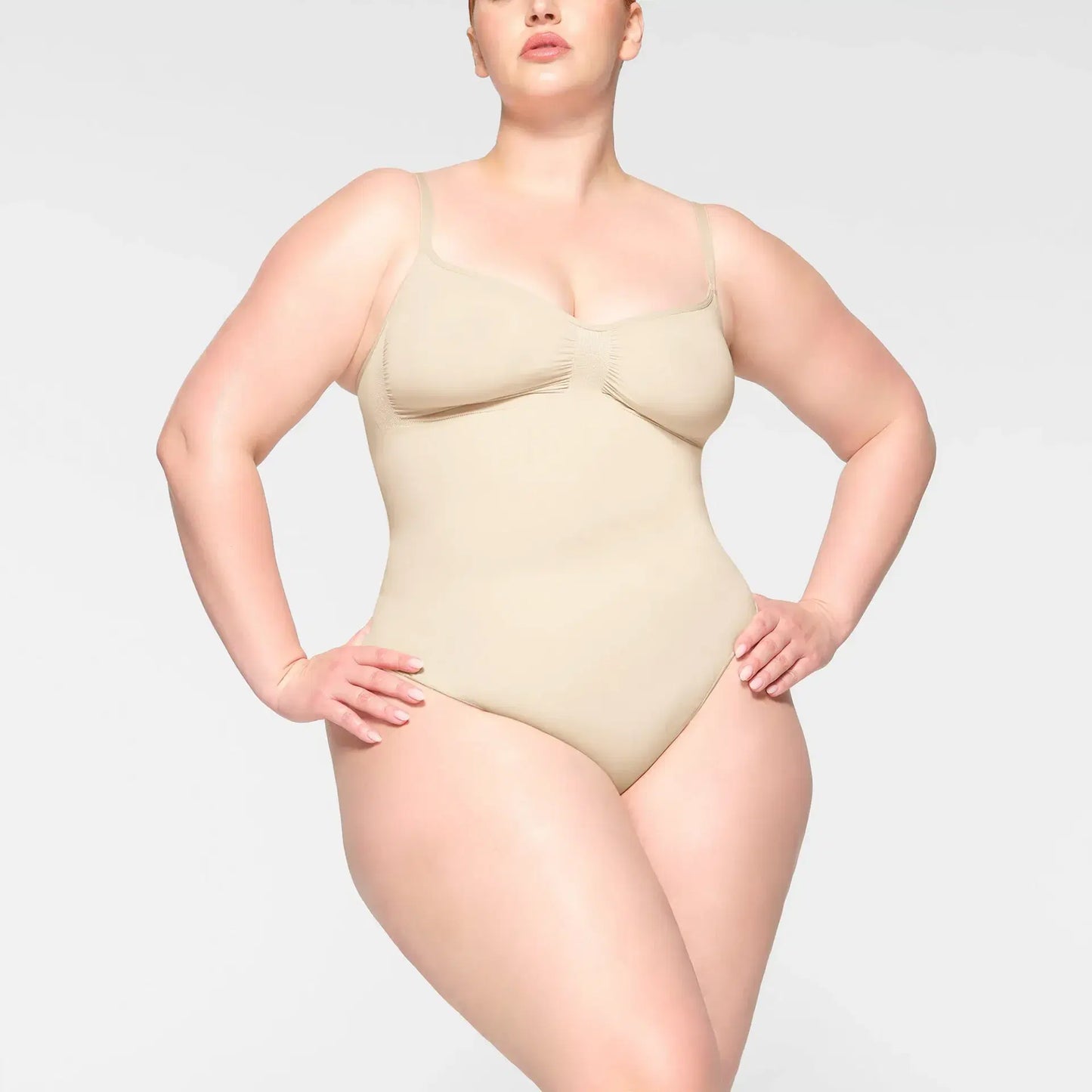 Skims Seamless Sculpt Thong Bodysuit Sand