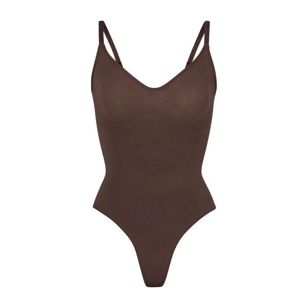 Skims Seamless Sculpt Thong Bodysuit Cocoa - reference