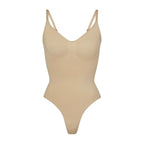 Skims Seamless Sculpt Thong Bodysuit Clay