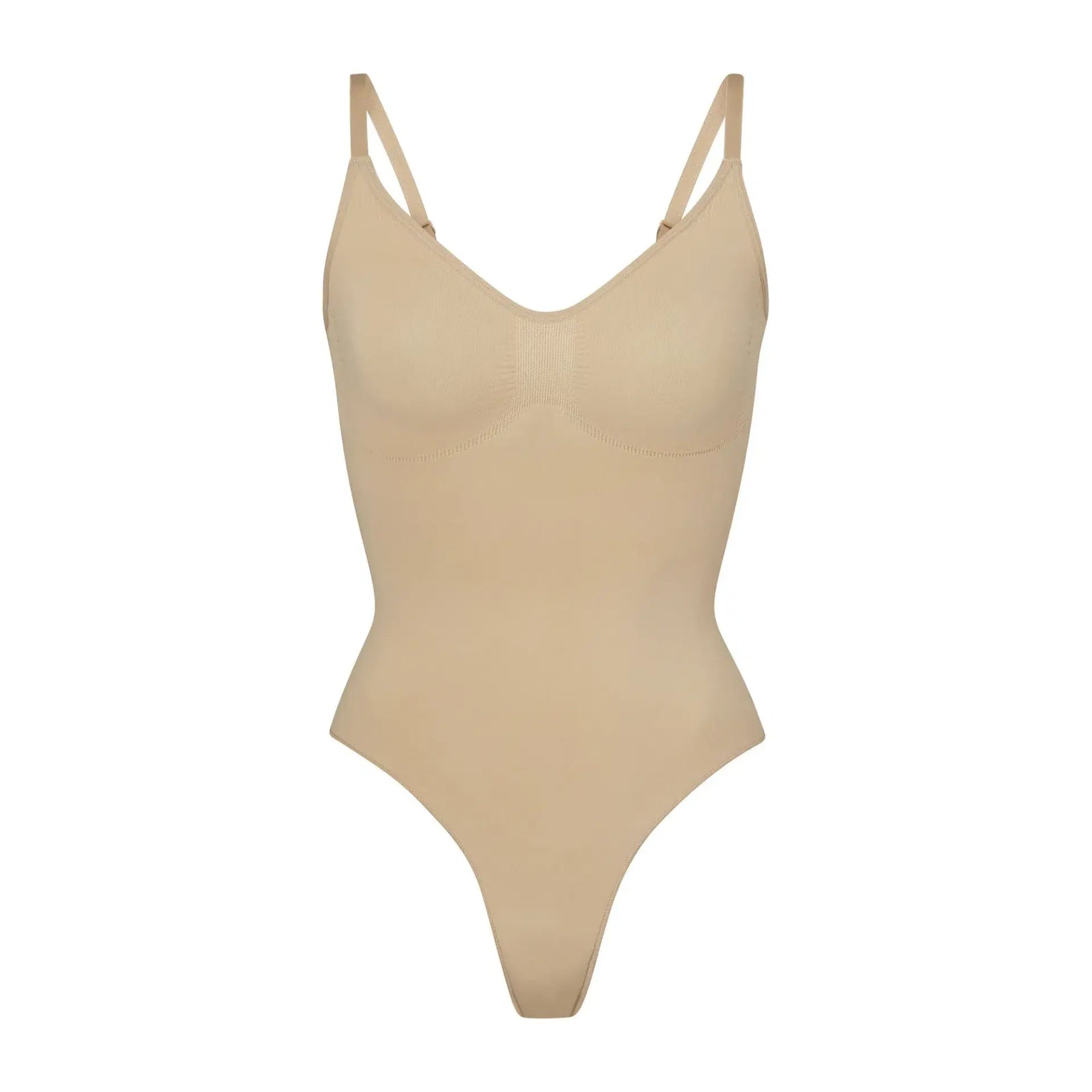 Skims Seamless Sculpt Thong Bodysuit Clay