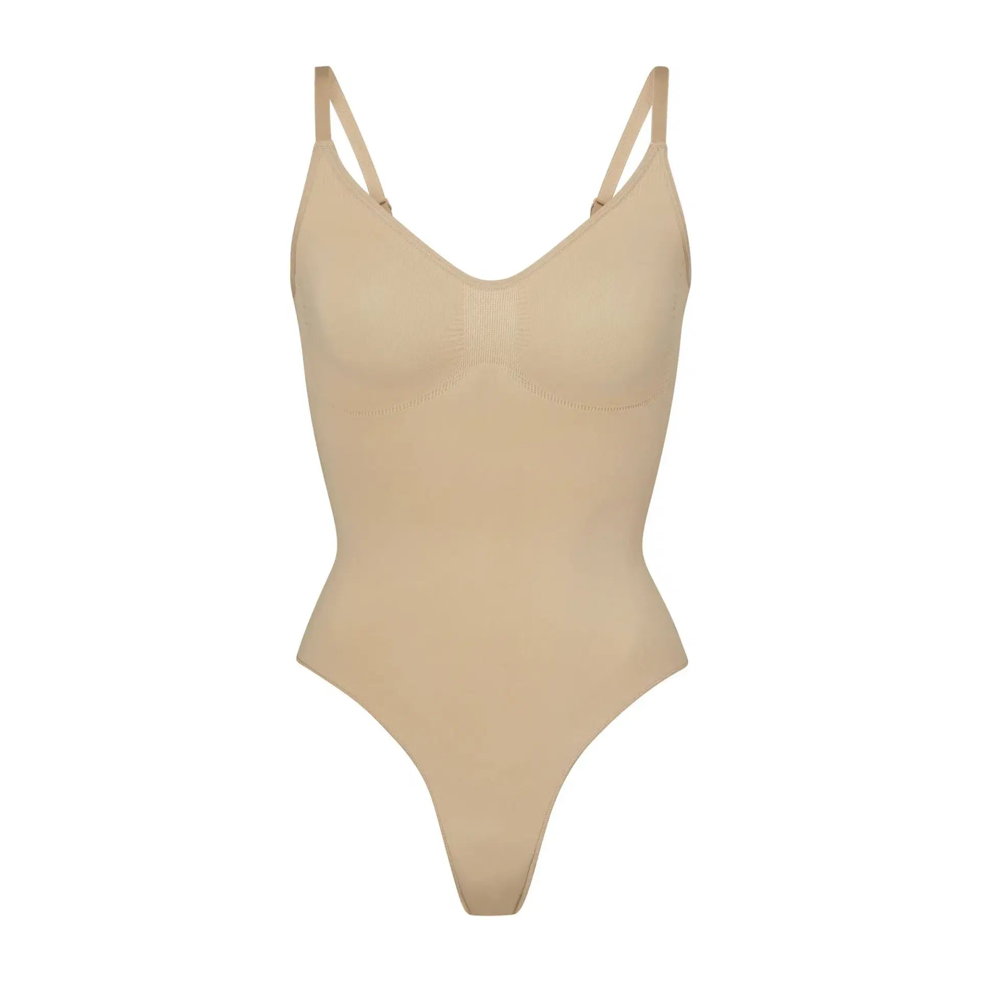 Skims Seamless Sculpt Thong Bodysuit Clay