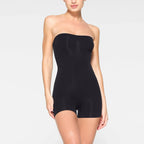Skims Seamless Sculpt Strapless Shortie Bodysuit Onyx
