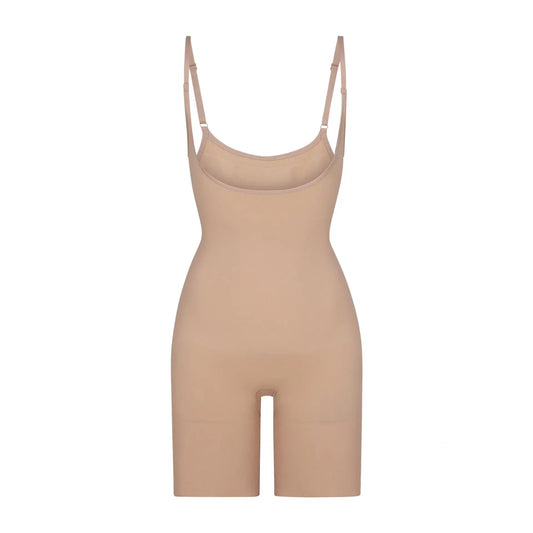 Skims Seamless Sculpt Open Bust Bodysuit Clay