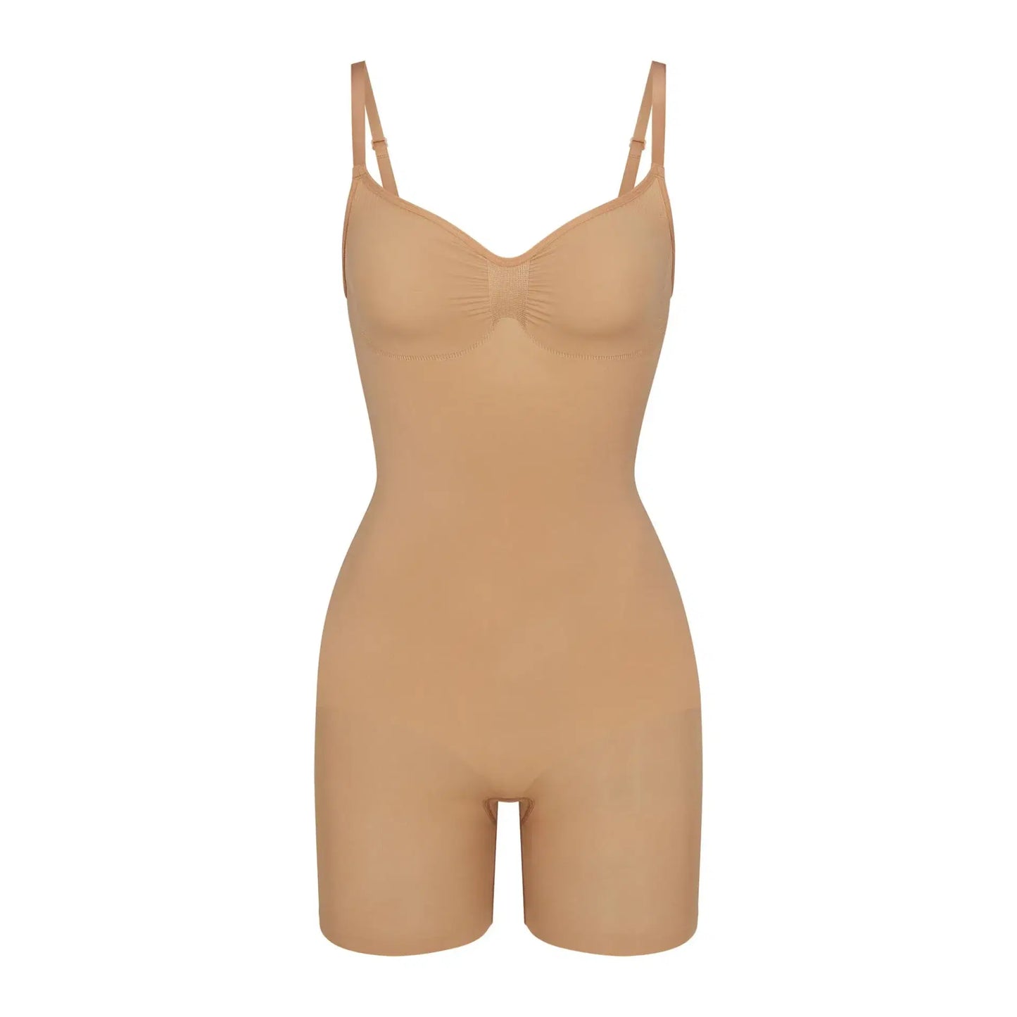 Skims Seamless Sculpt Mid Thigh Bodysuit Ochre