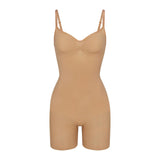 Seamless Sculpt Mid Thigh Bodysuit Ochre