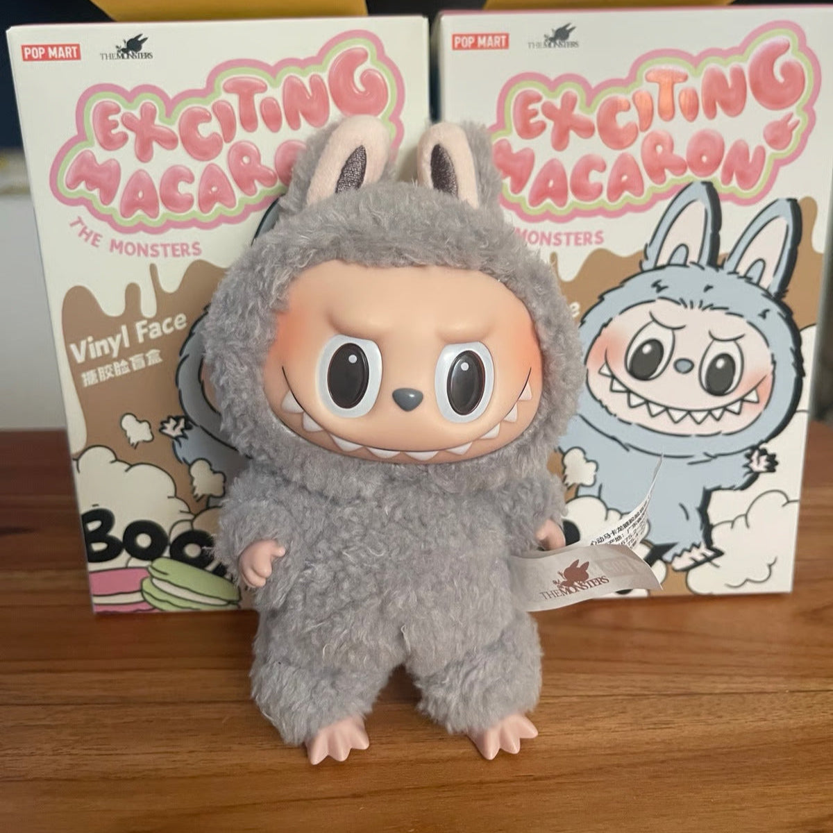 Pop Mart Labubu The Monsters Exciting Macarons Sesame Bean Vinyl Plush Pendant