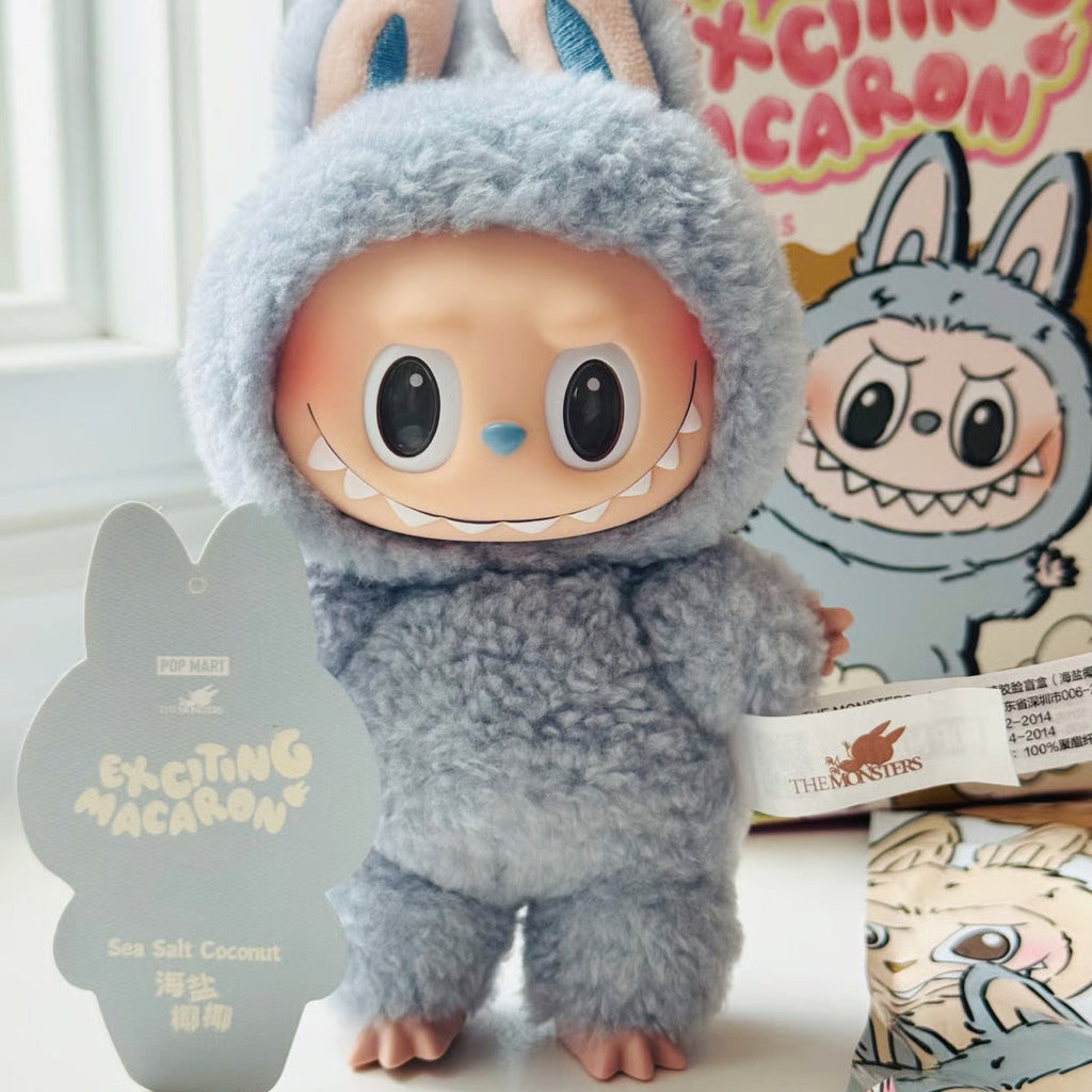 Pop Mart Labubu The Monsters Exciting Macarons Sea Salt Coconut Vinyl Plush Pendant