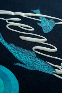 Kathnbenz Oversized Navy Blue T-Shirt - The Oath's Waves