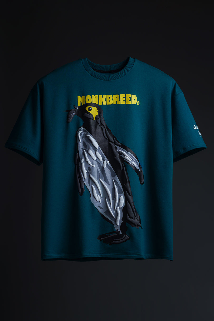 Monkbreed Oversized Blue T-Shirt - Penguin Walk