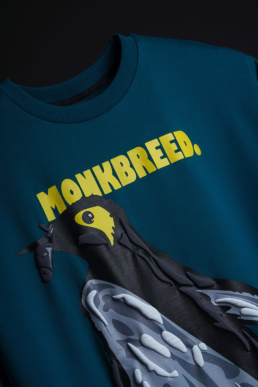 Monkbreed Oversized Blue T-Shirt - Penguin Walk