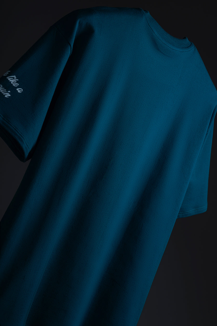 Monkbreed Oversized Blue T-Shirt - Penguin Walk
