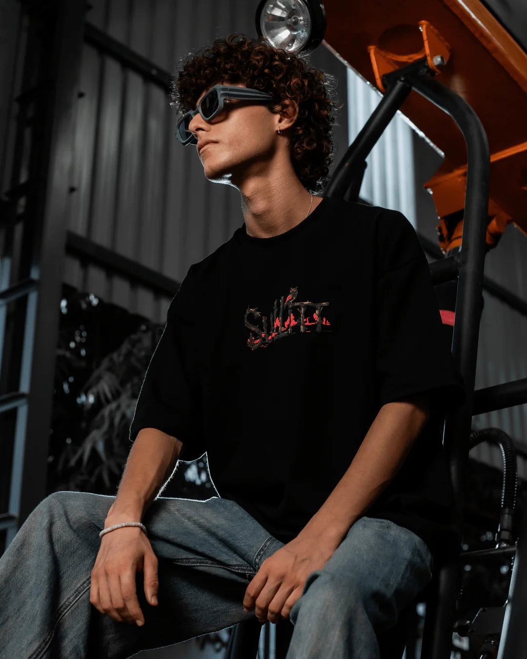 Sullitt Oversized Black T-Shirt - Night Watch