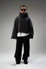 Oversized Dark Grey Hoodie - Voidform