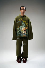 Oversized Olive Green Hoodie - Marsh Lord