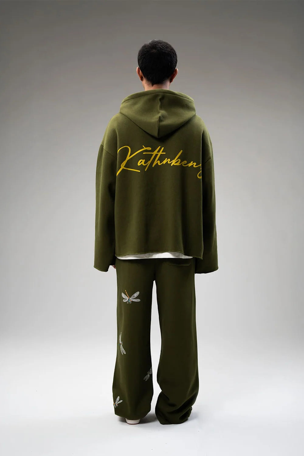 Kathnbenz Oversized Olive Green Hoodie - Marsh Lord