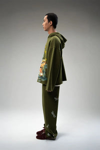 Kathnbenz Oversized Olive Green Hoodie - Marsh Lord