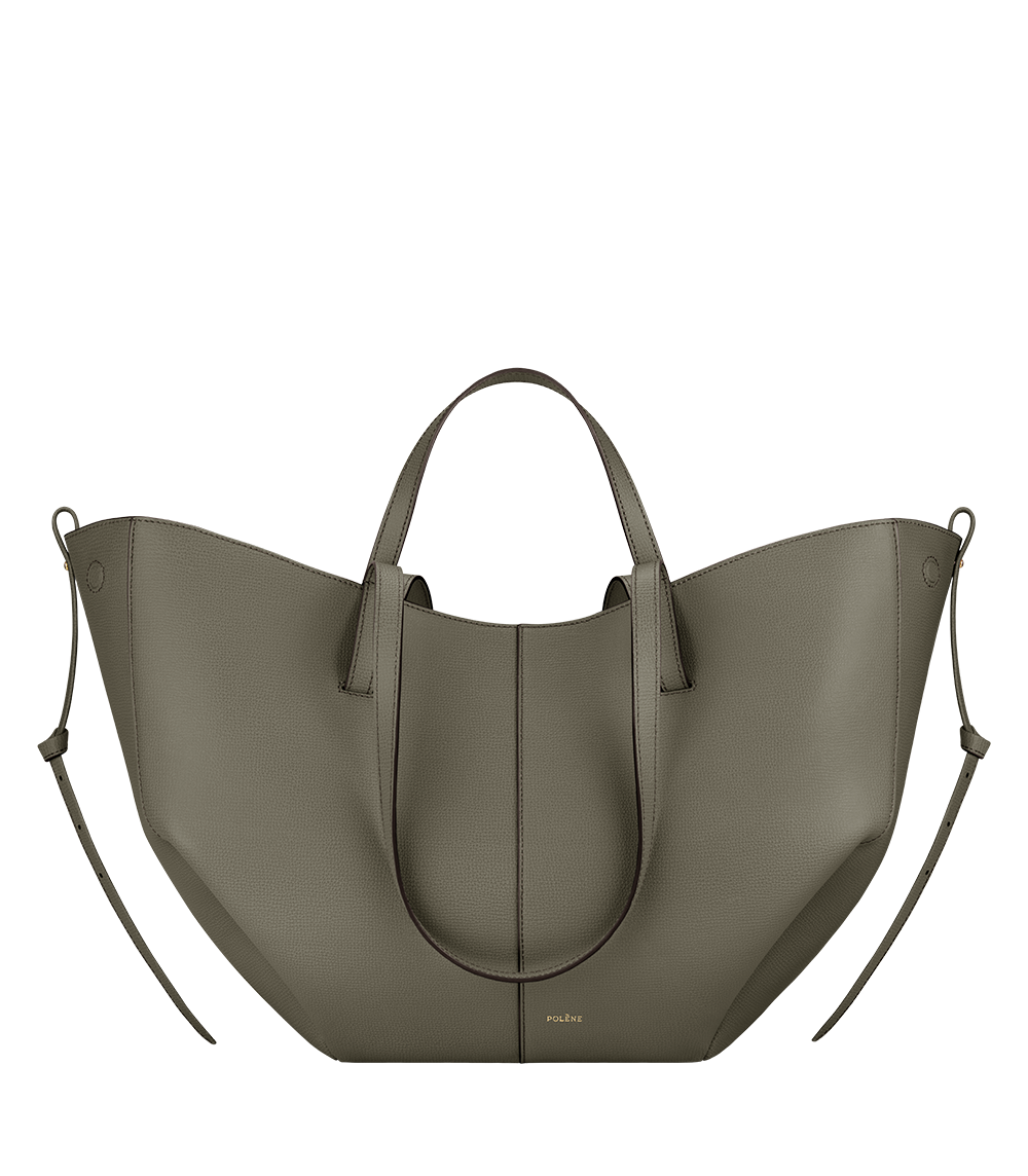 Polene Cyme Edition Textured Bag - Smoky Green