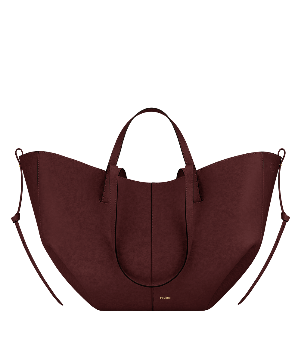 Polene Cyme Edition Textured Bag - Black Cherry