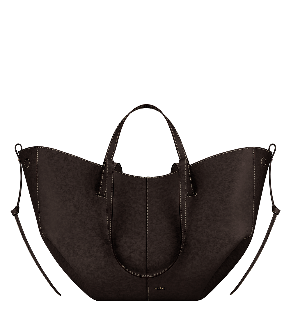 Polene Cyme Edition Textured Bag - Ebony