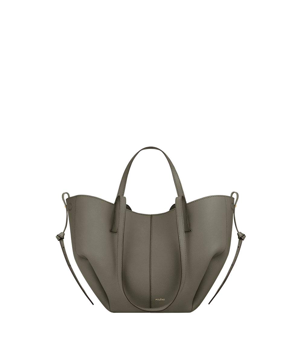 Polene Cyme Mini Edition Textured Bag - Smoky Green