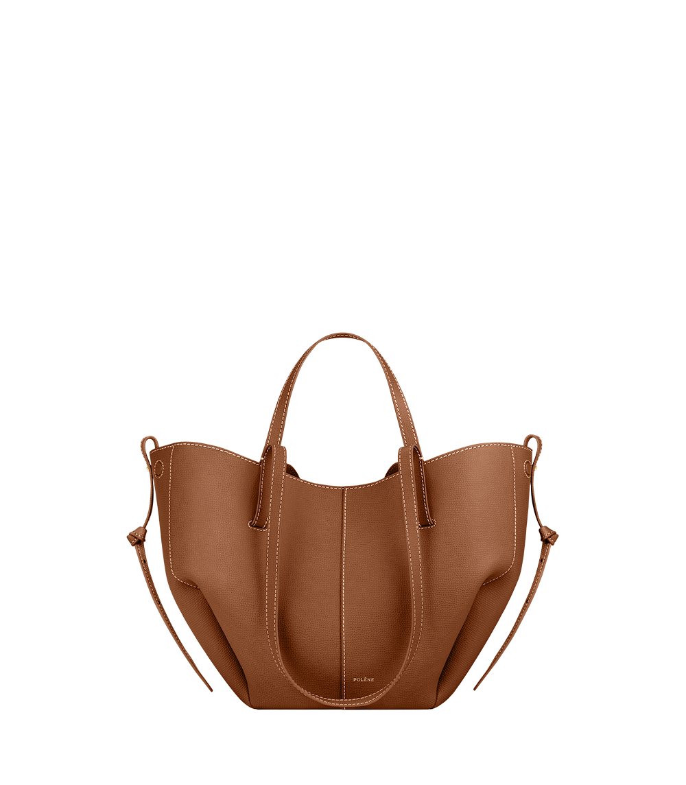 Polene Cyme Mini Edition Textured Bag - Camel