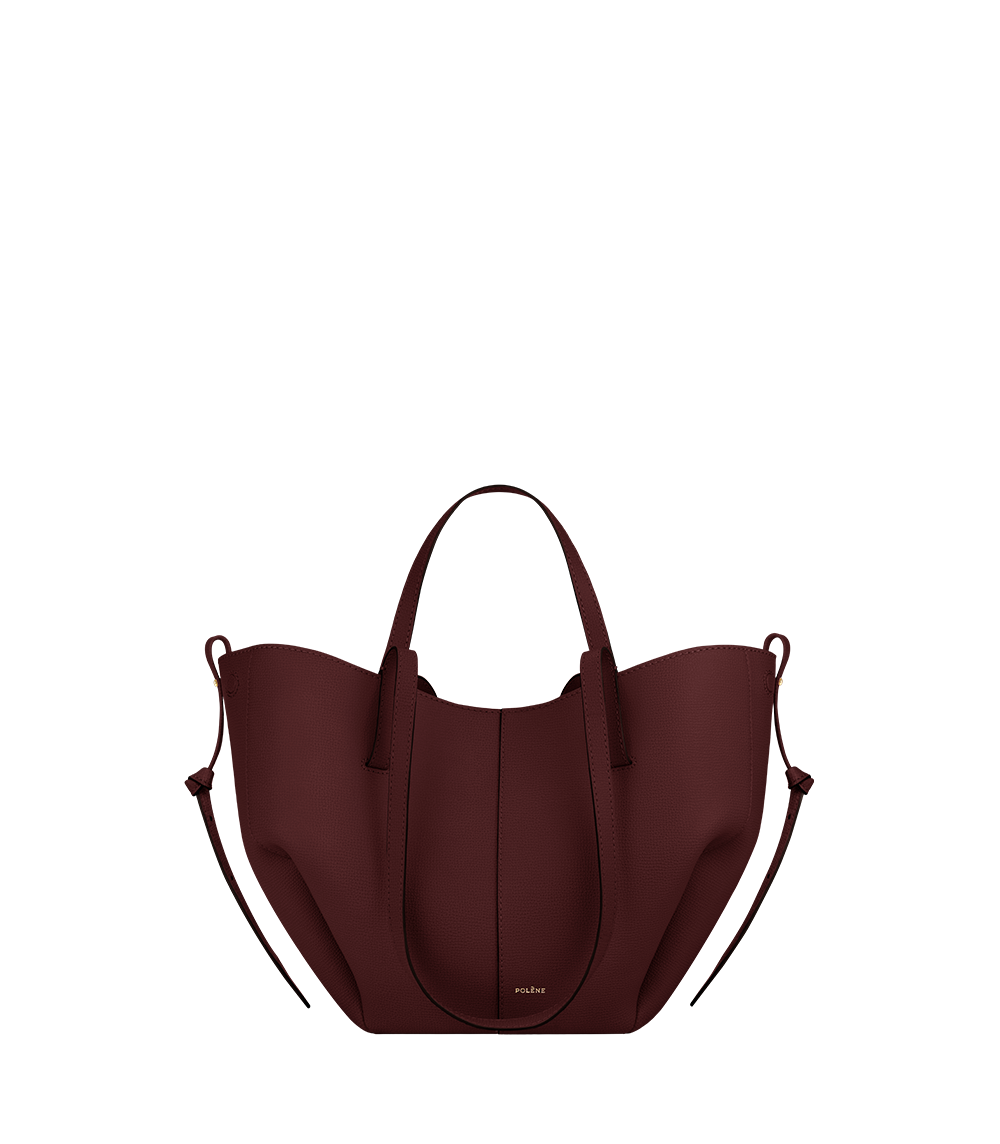 Polene Cyme Mini Edition Textured Bag - Black Cherry