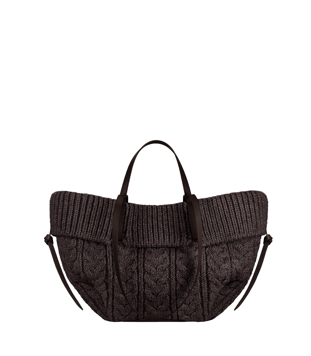 Polene Cyme Mini Edition Merino Bag - Ebony