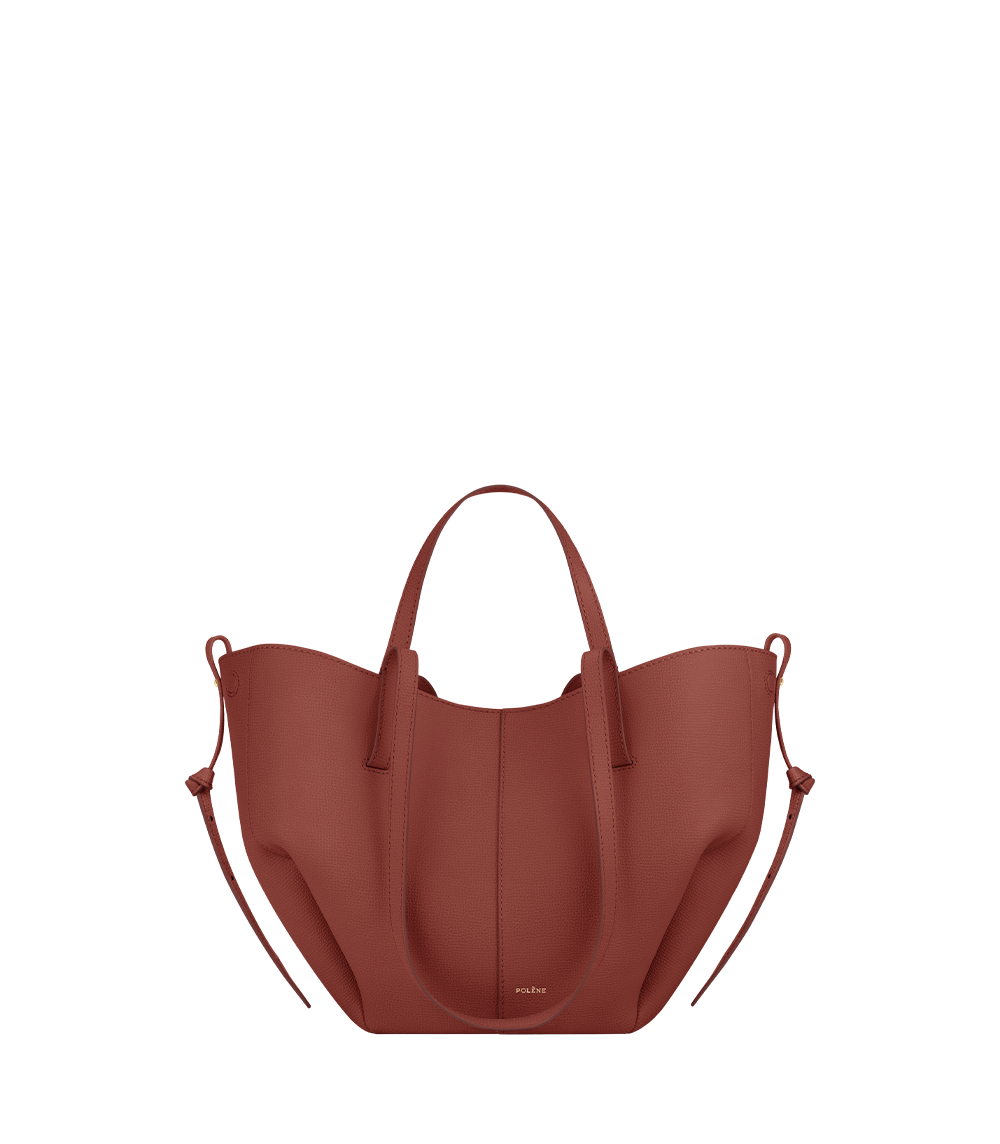 Polene Cyme Mini Edition Textured Bag - Terracotta