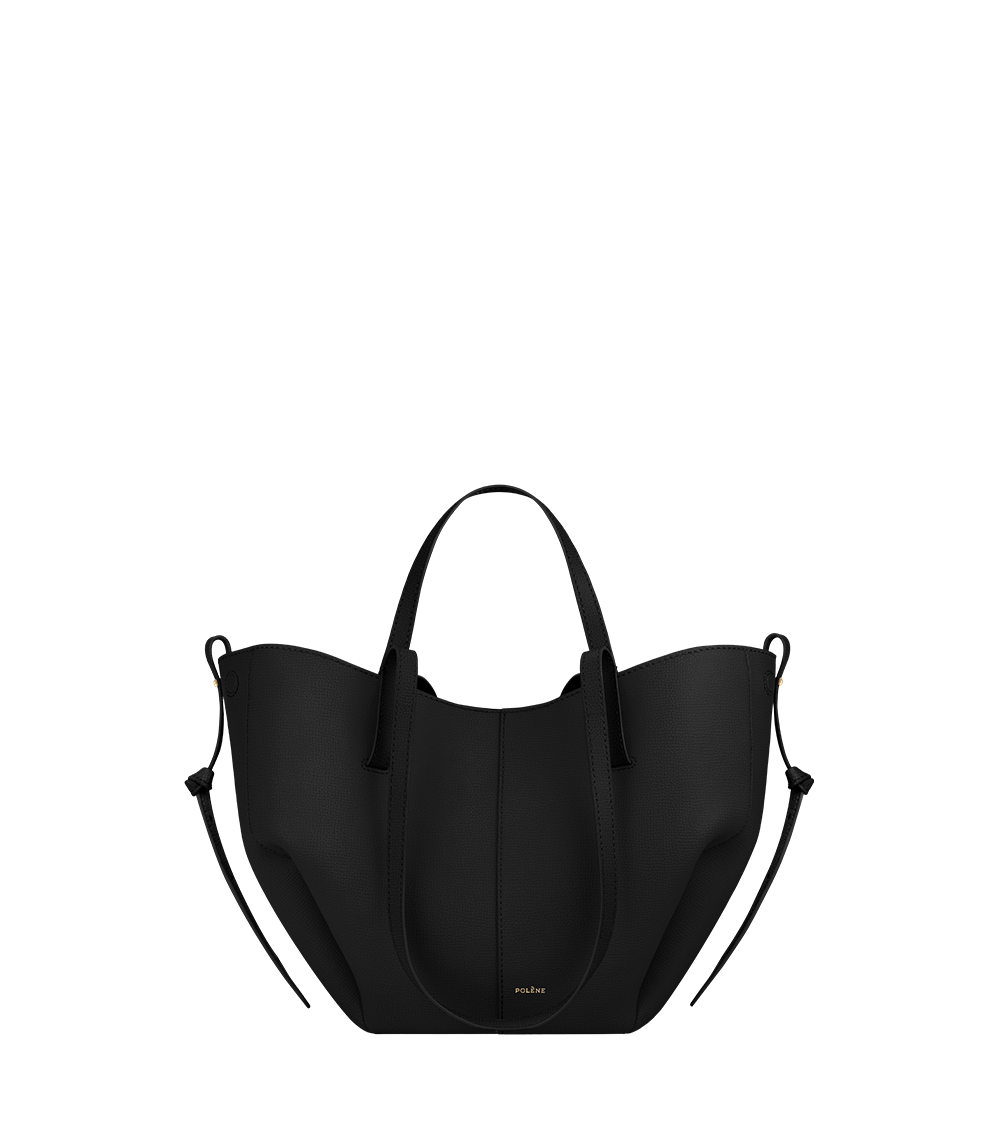 Polene Cyme Mini Edition Textured Bag - Black